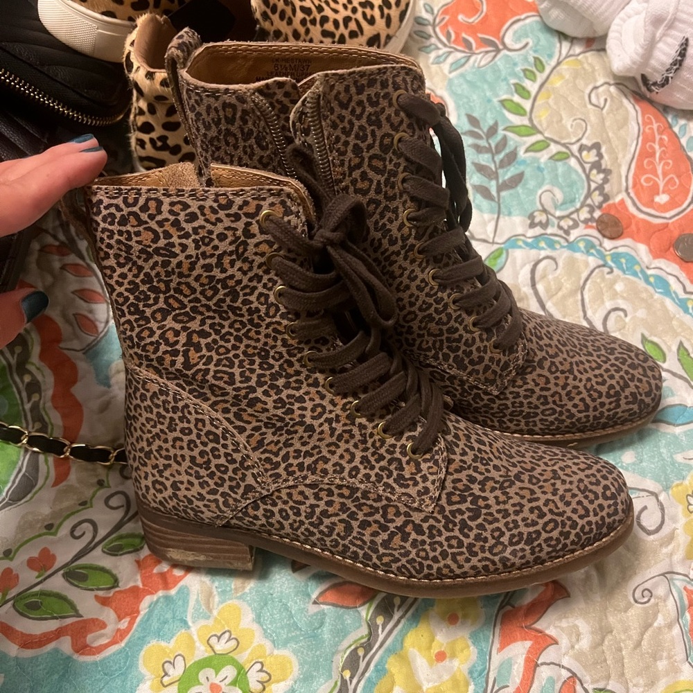 Lucky Brand leopard boots